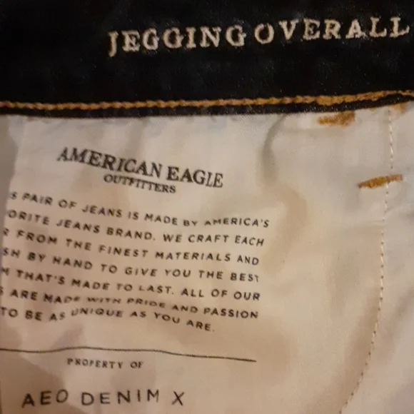 American Eagle Outfitters Dark Blue Women Jeans Overalls - Picture 5 of 5